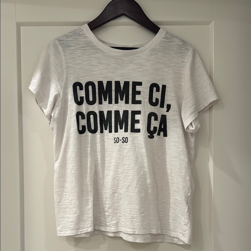 Cinq à Sept White Graphic Tee